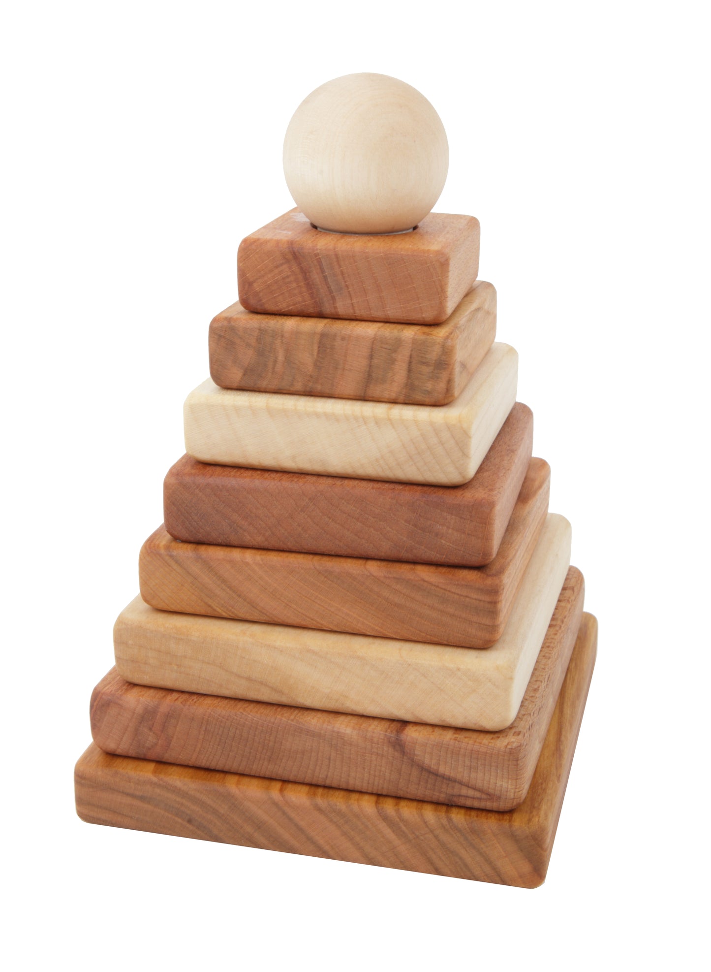 Pyramide carrée en bois naturel