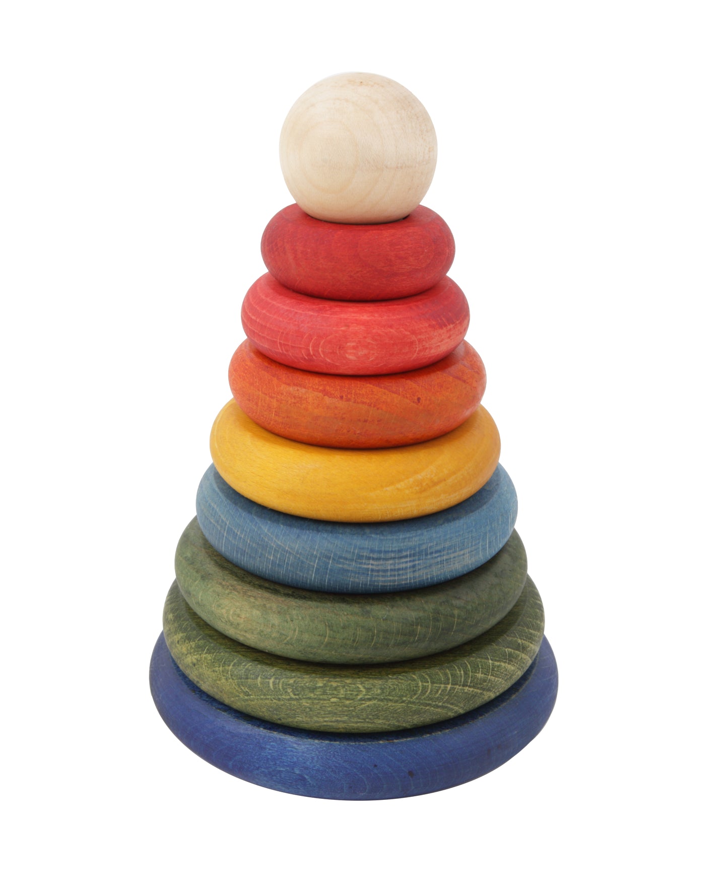 Rainbow Pyramide ronde en bois naturel