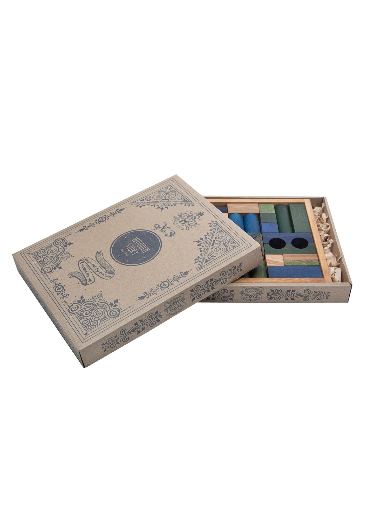 Blocs aux tons froids dans un plateau 30 pièces