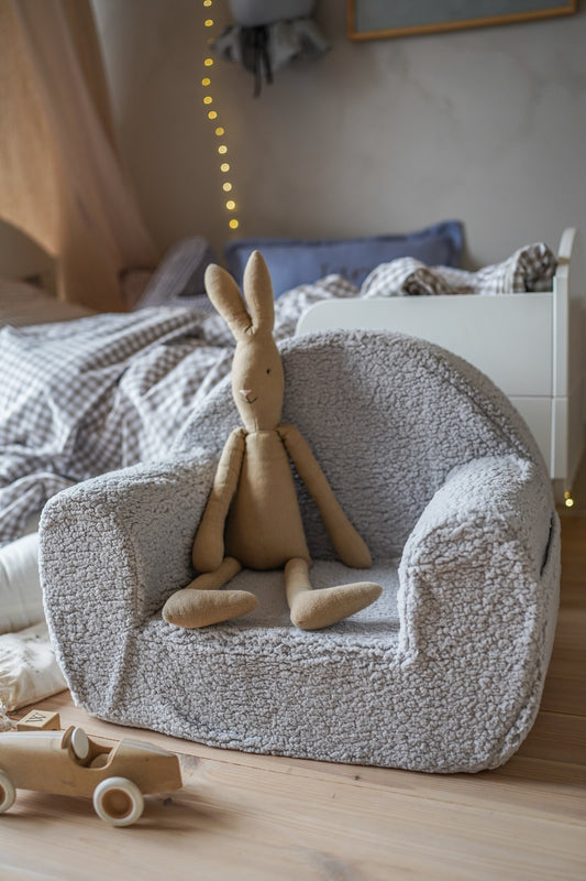 Fauteuil pour tout-petit en bouclé - Gris