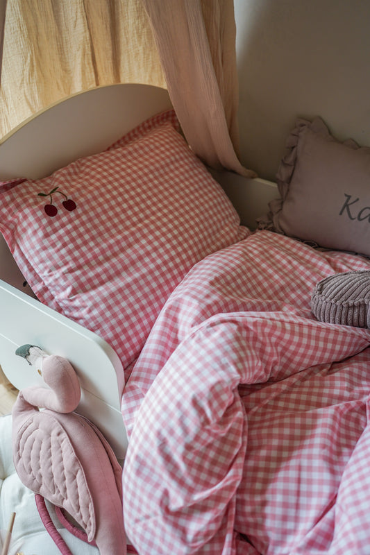 Rose cerise - housse de couette & oreiller