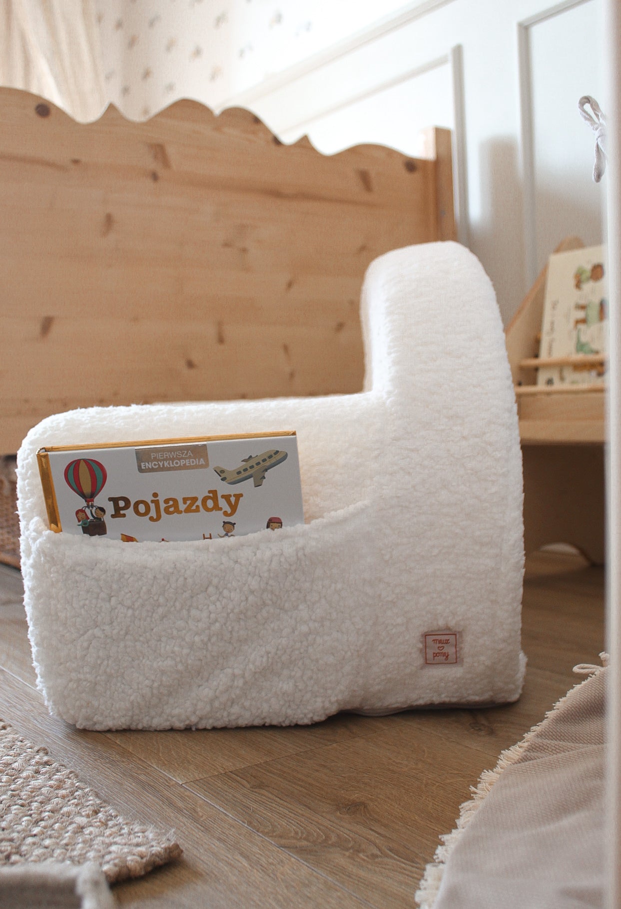 Fauteuil pour tout-petit en bouclé - Crème