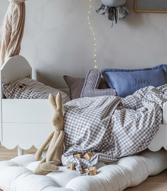 Gris cerise - housse de couette & oreiller