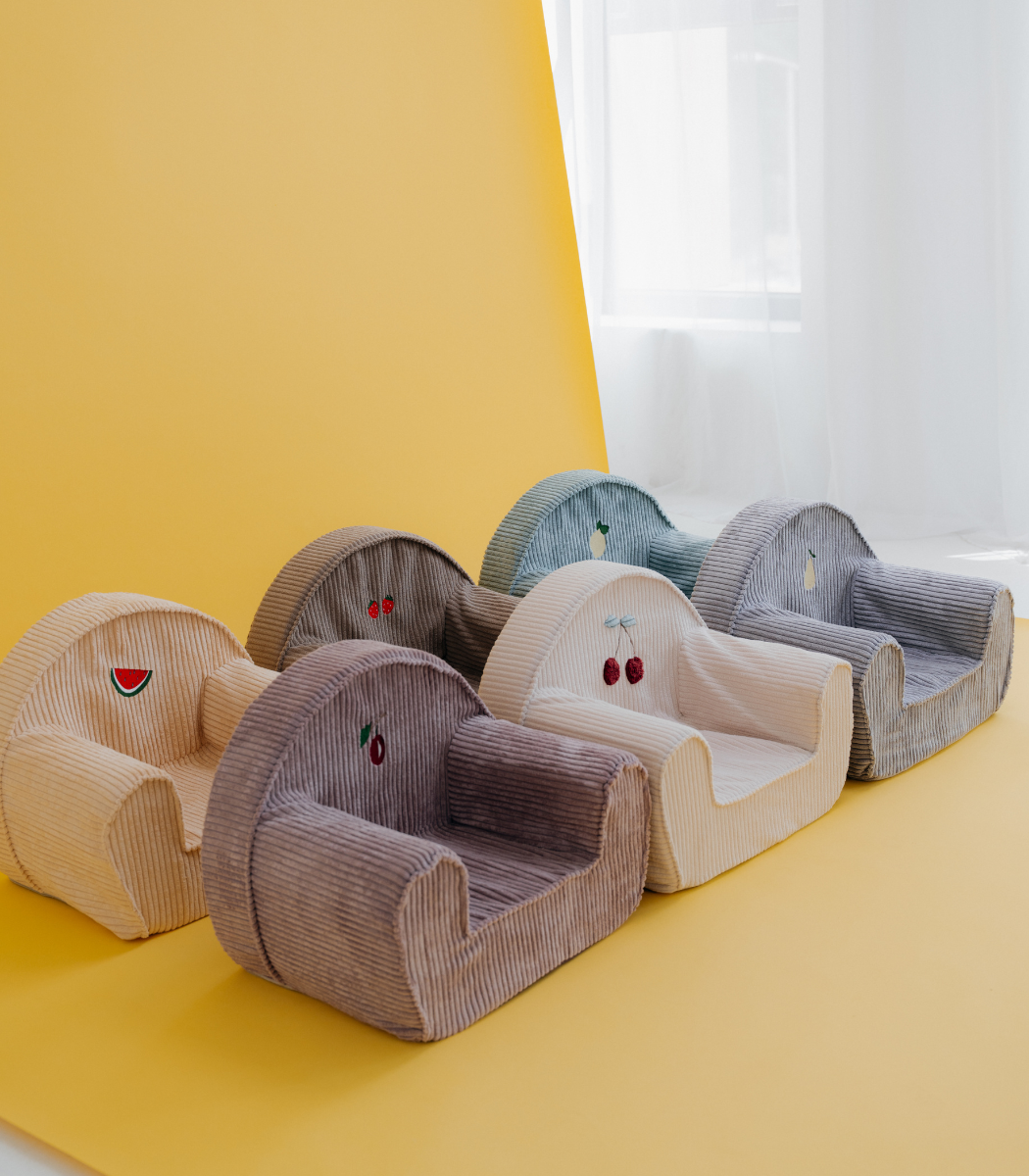 Chaise en velours côtelé pour tout-petit -Pastèque