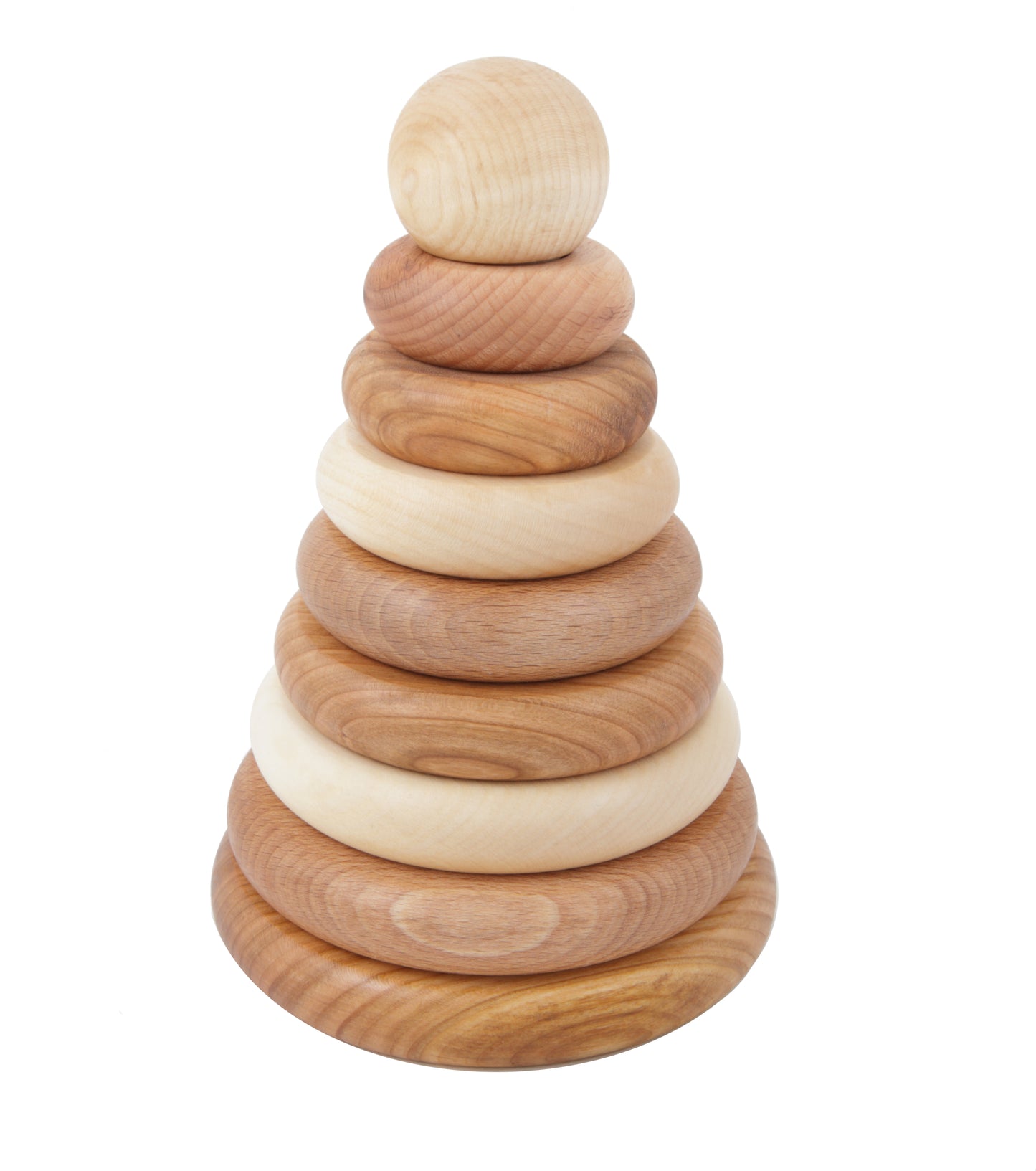 Pyramide ronde en bois naturel