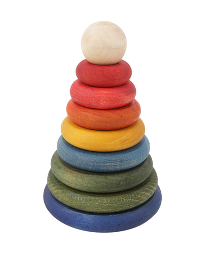 Rainbow Pyramide ronde en bois naturel
