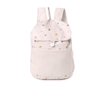 Petit Sac à Dos Tissu Nature Géométrique