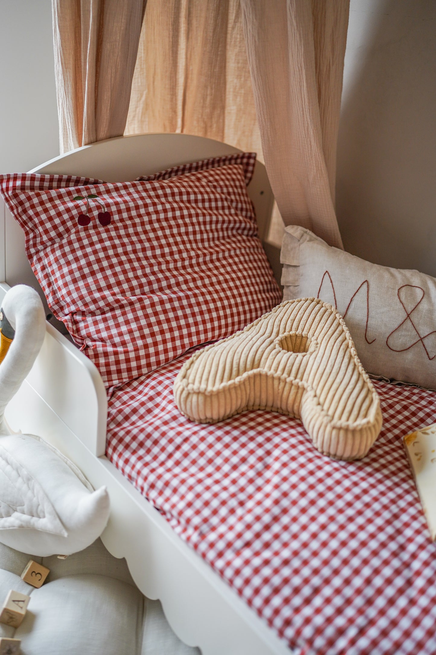 Rouge cerise - housse de couette & oreiller