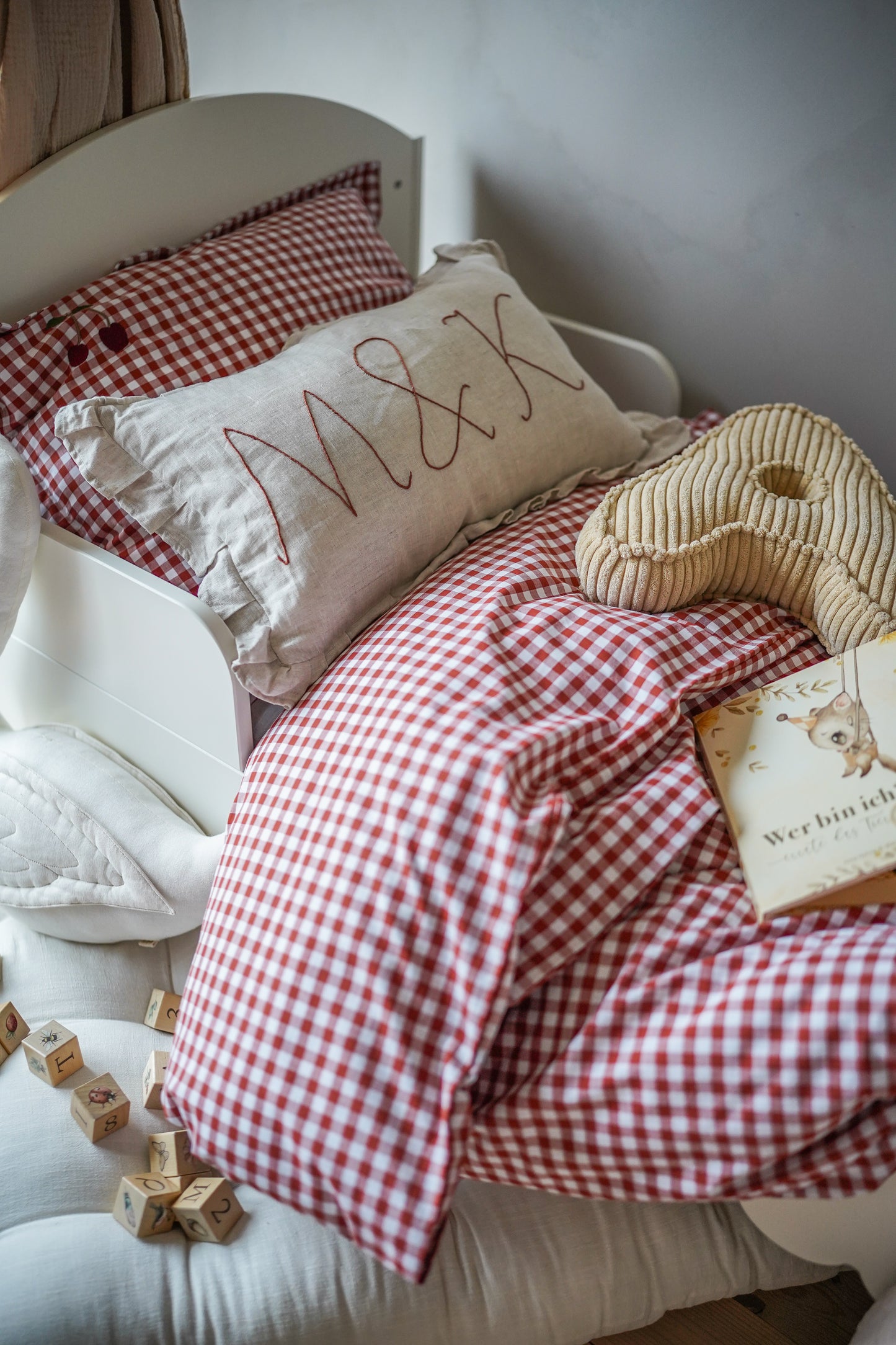 Rouge cerise - housse de couette & oreiller