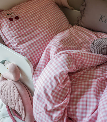 Rose cerise - housse de couette & oreiller