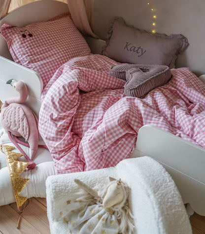 Rose cerise - housse de couette & oreiller